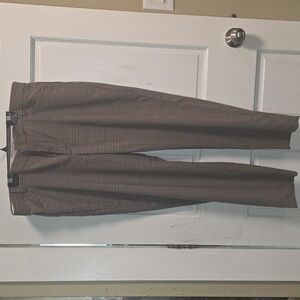 Banana Republic Women's Checkered Trousers - Brown and Black
